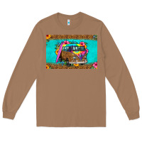 Toasted Coconut hippie van floral skinny metal can holder Long Sleeve Tee - HRA Design Shop