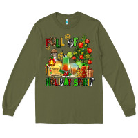 Army Green full of holiday spirit Long Sleeve Tee - AdoDesignShop