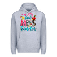 Heather Grey little miss kinder Premium Hoodie - NancyCooperArtShop