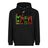 Black merry mama Christmas Heavyweight Hoodie - Jasminsmagicworld