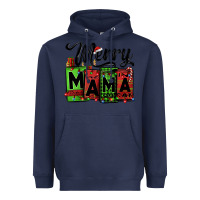 Navy merry mama Christmas Heavyweight Hoodie - Jasminsmagicworld