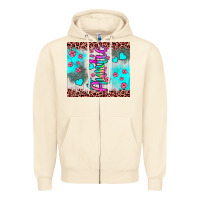 Sandshell auntie leopard turquoise Zipper Hoodie - JahusDesignShop