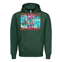Sports Green auntie leopard turquoise Zipper Hoodie - JahusDesignShop
