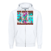 White auntie leopard turquoise Zipper Hoodie - JahusDesignShop
