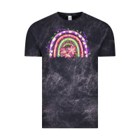 Cloud Black Easter Floral Spring Rainbow Vintage Tee - RanaPortraitStore