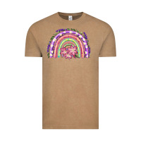 Vintage Coffee Easter Floral Spring Rainbow Vintage Tee - RanaPortraitStore