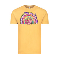 Vintage Mustard Easter Floral Spring Rainbow Vintage Tee - RanaPortraitStore