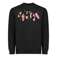 Black ballerina ballet shoes Heavyweight Sweatshirt - MaliasSmallBusiness