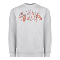 Heather Grey ballerina ballet shoes Heavyweight Sweatshirt - MaliasSmallBusiness