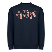 Navy ballerina ballet shoes Heavyweight Sweatshirt - MaliasSmallBusiness