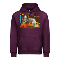 Mauve Wine Hello Fall Merino Wool Sheep Urban Hoodie - LillyAllenDesigns