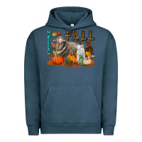 Pigment Midnight Navy Hello Fall Merino Wool Sheep Urban Hoodie - LillyAllenDesigns