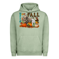 Pigment Oil Green Hello Fall Merino Wool Sheep Urban Hoodie - LillyAllenDesigns