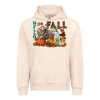Sandshell Hello Fall Merino Wool Sheep Urban Hoodie - LillyAllenDesigns