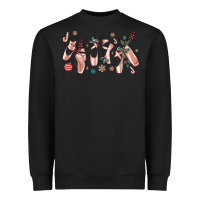 Black christmas ballerina shoes Heavyweight Sweatshirt - MaliasSmallBusiness
