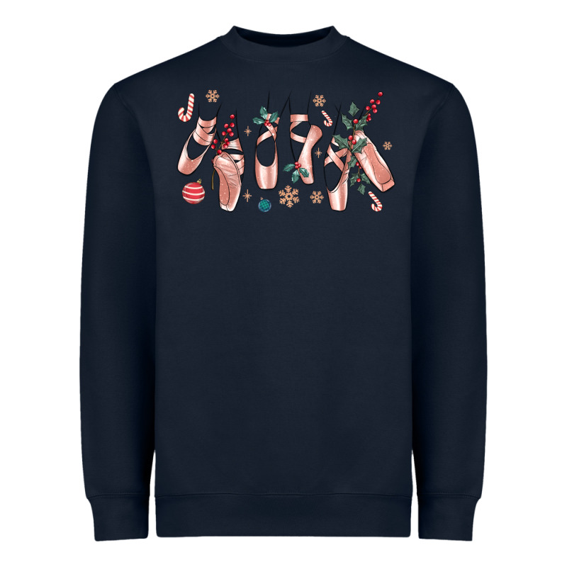Christmas Ballerina Shoes Heavyweight Sweatshirt by MaliasSmallBusiness | Teevron