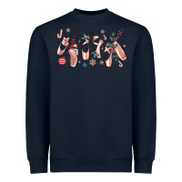 Navy christmas ballerina shoes Heavyweight Sweatshirt - MaliasSmallBusiness