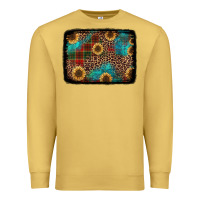 Antique Gold christmas sunflowers and buffalo plaid background Premium Sweatshirt - Jasminsmagicworld
