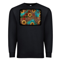 Black christmas sunflowers and buffalo plaid background Premium Sweatshirt - Jasminsmagicworld
