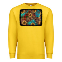 Lemon christmas sunflowers and buffalo plaid background Premium Sweatshirt - Jasminsmagicworld