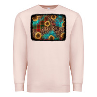 Pale Pink christmas sunflowers and buffalo plaid background Premium Sweatshirt - Jasminsmagicworld