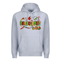 Heather Grey christmas phlebotomist Premium Hoodie - MaliasSmallBusiness