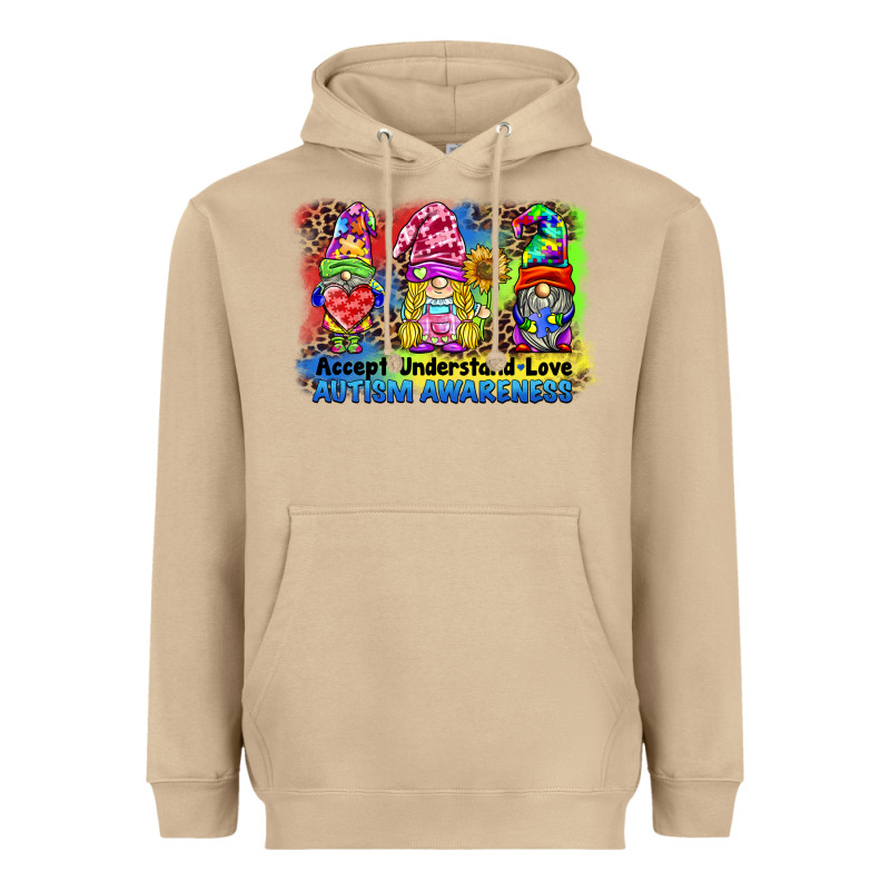 Accept Understand Love Autism Awareness Western Background Heavyweight Hoodie by BarkalooDesign | Teevron