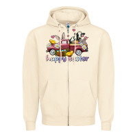 Sandshell happy easter trucks Zipper Hoodie - AdoDesignShop