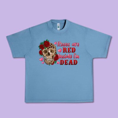 Roses Are Red Inside I'm Dead Skull Urban Heavy Tee Designed By Ranaportraitstore