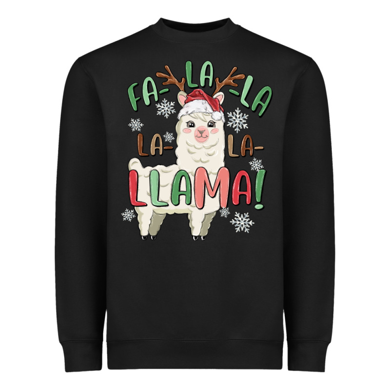 Fa La La Llama Heavyweight Sweatshirt by MaliasSmallBusiness | Teevron