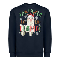 Navy fa la la llama Heavyweight Sweatshirt - MaliasSmallBusiness