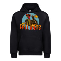 Black Fall Vibes Turkey Urban Hoodie - LillyAllenDesigns
