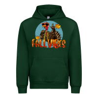 Forest Green Fall Vibes Turkey Urban Hoodie - LillyAllenDesigns