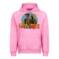 Fuchsia Pink Fall Vibes Turkey Urban Hoodie - LillyAllenDesigns