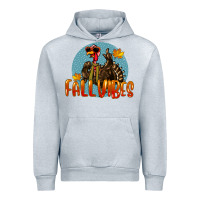 Heather Grey Fall Vibes Turkey Urban Hoodie - LillyAllenDesigns
