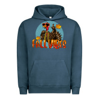 Pigment Midnight Navy Fall Vibes Turkey Urban Hoodie - LillyAllenDesigns