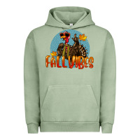 Pigment Oil Green Fall Vibes Turkey Urban Hoodie - LillyAllenDesigns