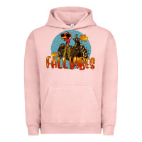 Pigment Salmon Fall Vibes Turkey Urban Hoodie - LillyAllenDesigns