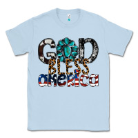 Dusty Blue god bless america Classic Tee - SublimationCraftShop