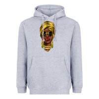 Heather Grey african woman Heavyweight Hoodie - NancyCooperArtShop