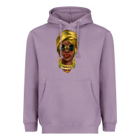 Lavender african woman Heavyweight Hoodie - NancyCooperArtShop