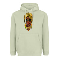 Matcha african woman Heavyweight Hoodie - NancyCooperArtShop