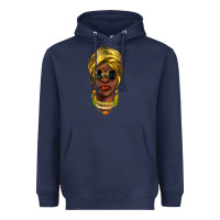 Navy african woman Heavyweight Hoodie - NancyCooperArtShop