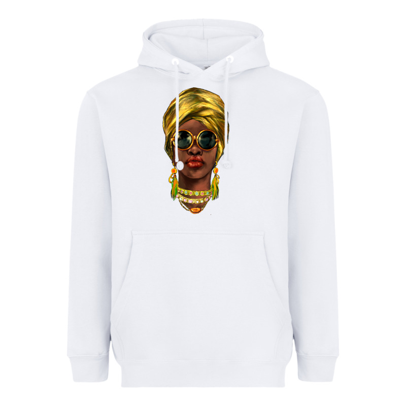 African Woman Heavyweight Hoodie by NancyCooperArtShop | Teevron