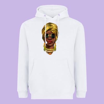 African Woman Heavyweight Hoodie Designed By Nancycooperartshop