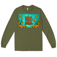Army Green sunflowers mama skinny metal can holder Long Sleeve Tee - HRA Design Shop