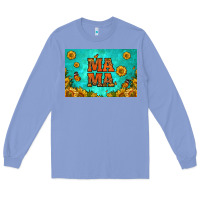 Colony Blue sunflowers mama skinny metal can holder Long Sleeve Tee - HRA Design Shop