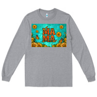 Heather Grey sunflowers mama skinny metal can holder Long Sleeve Tee - HRA Design Shop