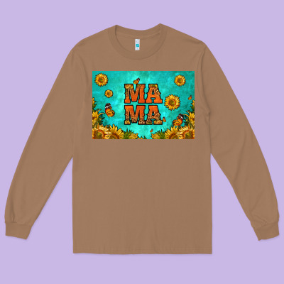 Sunflowers Mama Skinny Metal Can Holder Long Sleeve Tee Designed By Hra Design Shop