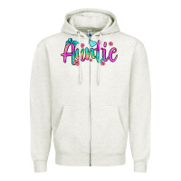 Oatmeal Heather auntie Zipper Hoodie - JahusDesignShop